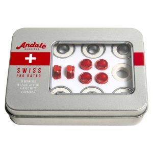 Andalé Swiss Tin Box Bearings White Red
